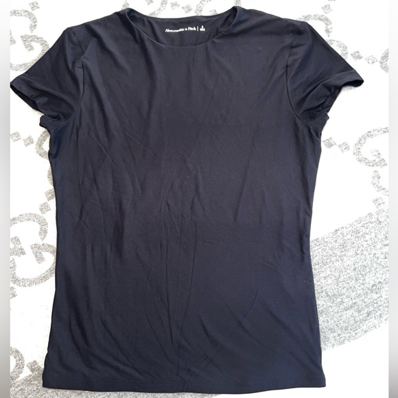 Abercrombie and fitch double lined black tshirt, size small - Picture 1 of 3